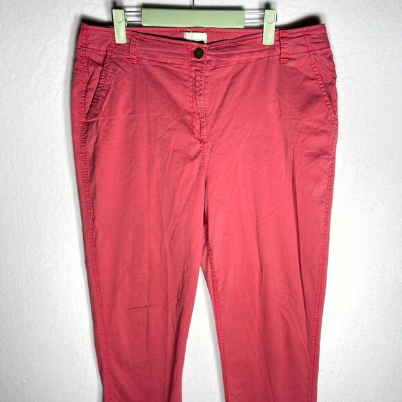 Chicos Dark Salmon Pink Khaki Pants Ladies Size 2 - Picture 5 of 10